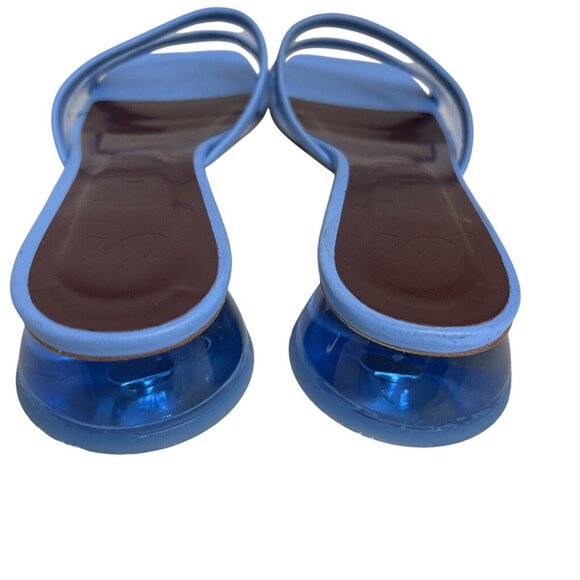 Staud Simone Clear Mule Heels Size 37 Blue & Clear Design - Picture 4 of 6